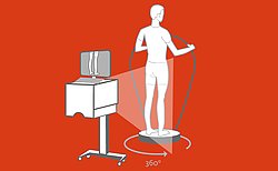 Illustration des Körperscanners Illustration des Körperscanners